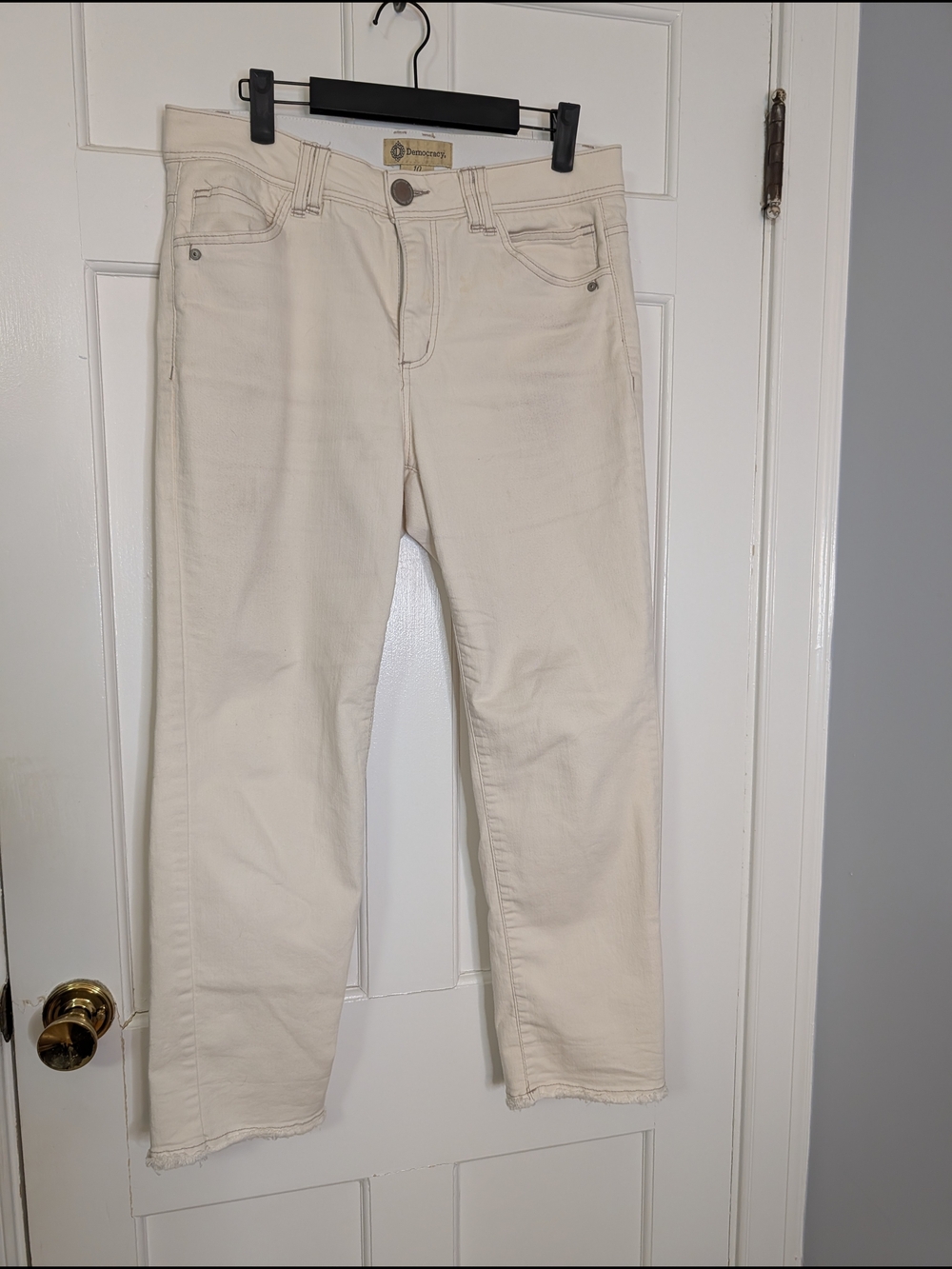 Democracy Cream Straight-Leg Jeans